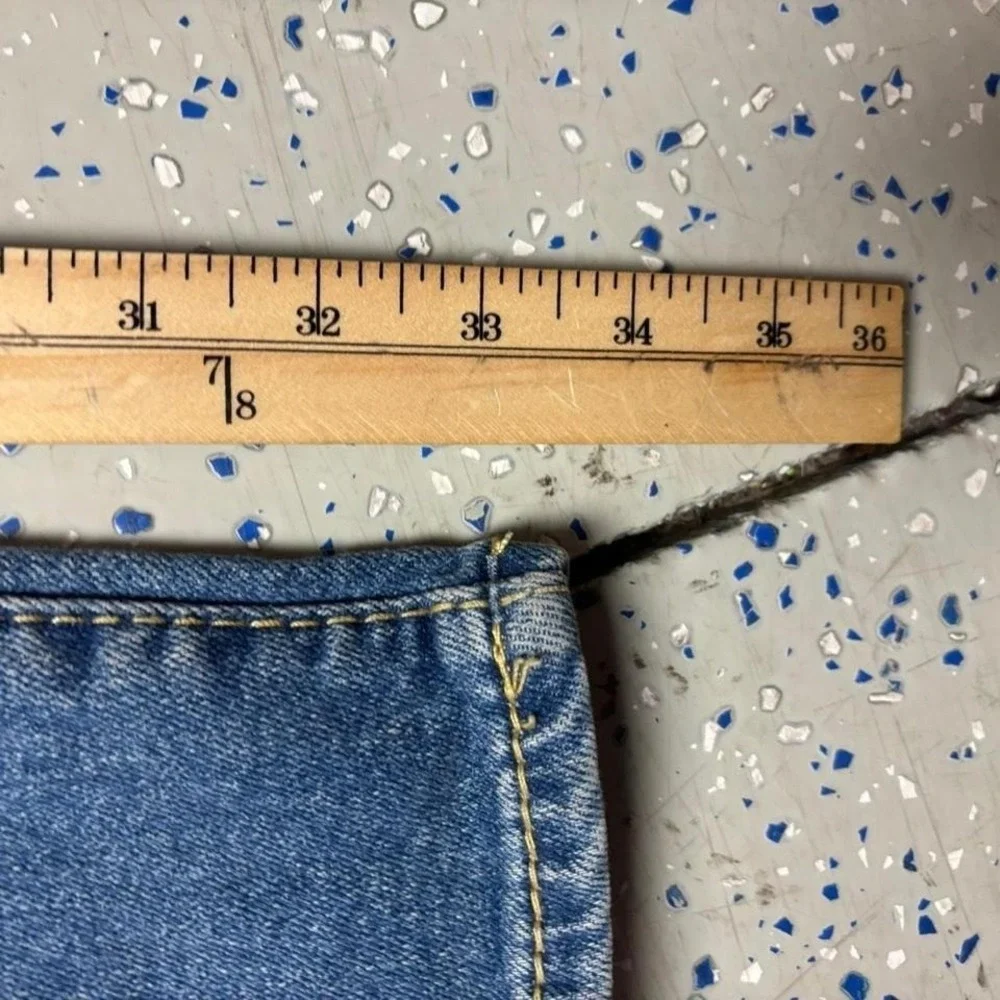 NEW True Religion Rocco Relaxed Skinny Stretch Denim Jeans Blue Wash 42x34